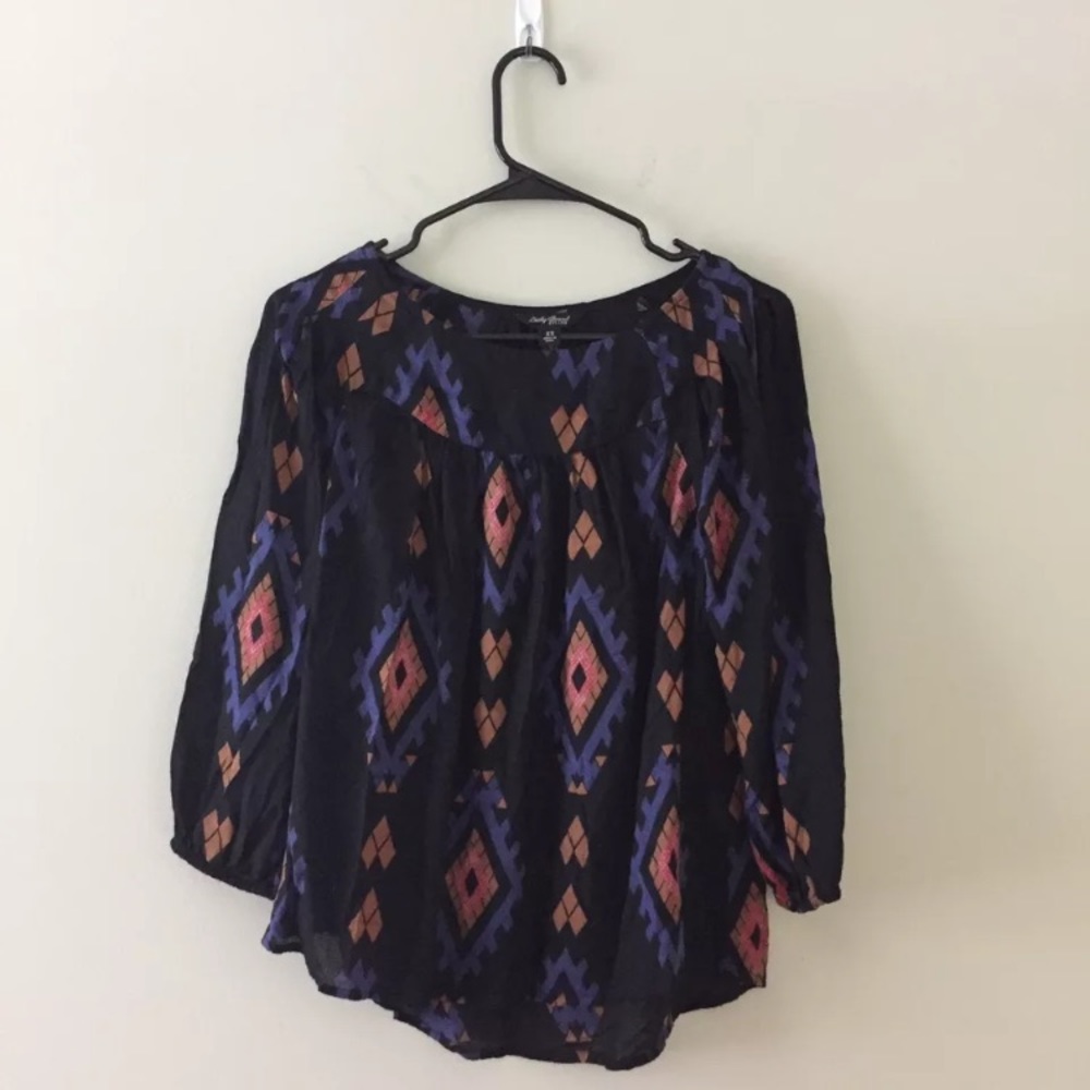 Lucky Brand Aztec Blouse XS
